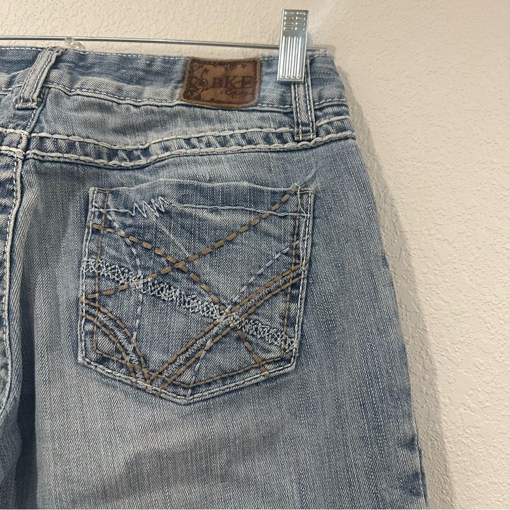 BKE Culture Bootcut Jeans Vintage Sz 28 x 31.5 Low Rise Med/Dark Wash Stretch - Picture 2 of 10